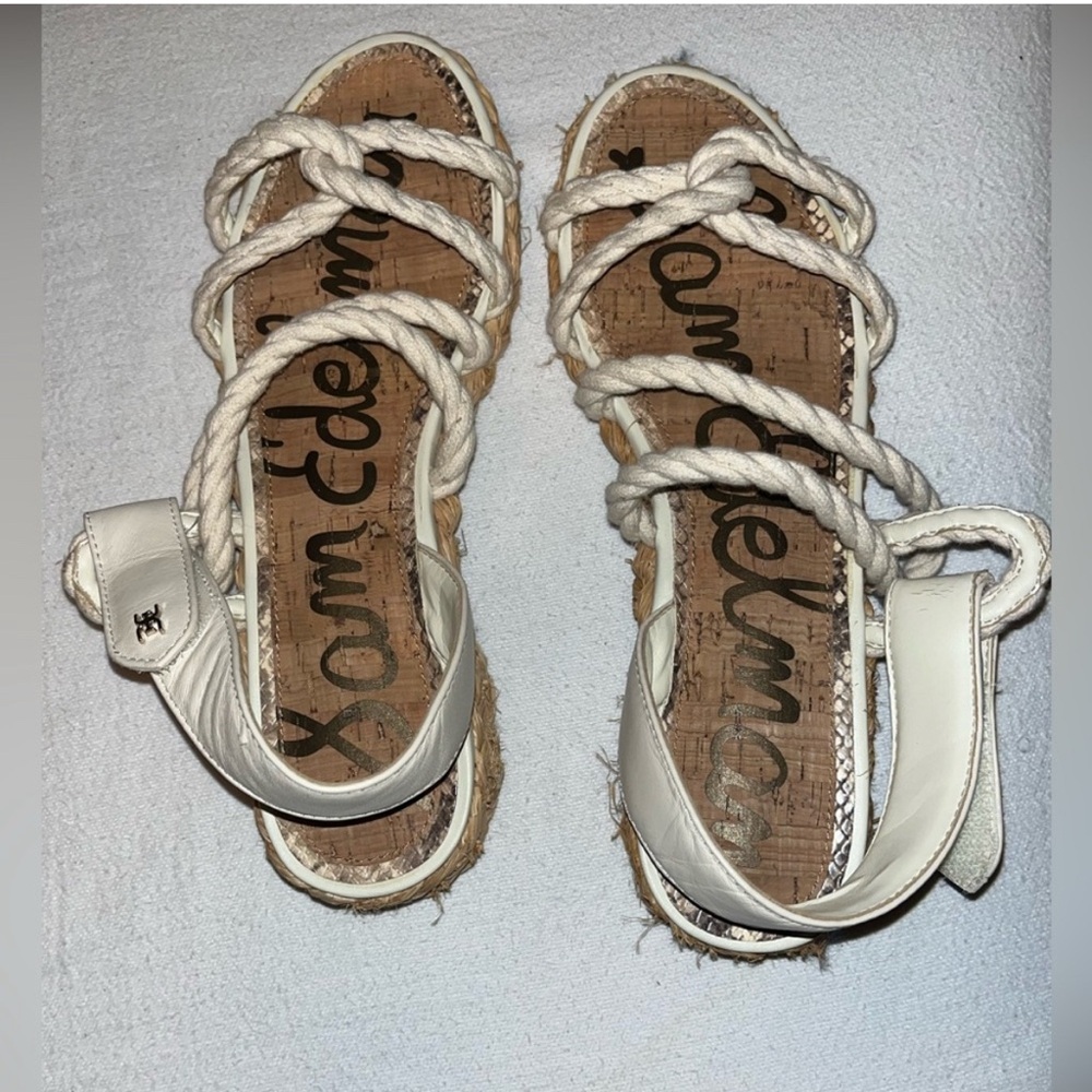 NWOT, Sam Edelman Rope Sandals, Cream, 
Size 8.5 Medium